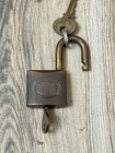 Antique Vintage Small Corbin Padlock Lock With Key Pat 1907 1909