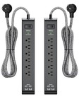 Surge Protector Power Strip 6 Outlets 4 Usb Ports 900 Joules 5 Ft Cord Wall