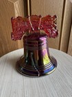 Mosser Glass Collectible 250th Celebration Liberty Bell Set Of 3 Red White Blue