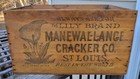 Vintage Antique 1800s Manewal-lange Cracker Co  Wood Crate St  Louis Bakery Box