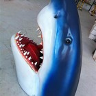 3d Floating Shark Head Garden Sculpture Resin Yard Art Statue  Lawn Ornament