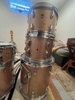 Vintage Ludwig Drum Set 1960   s Champaign Sparkle Rare   All 6 Pieces Included