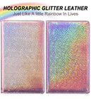 Server Books For Waitress - Glitter Leather Waiter Book Server Wallet With Zippe