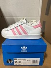  1055-by3718  Adidas Preschool Superstar  ps  White Pink Children Sneakers  new 