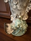Vintage Fish Vase Open Mouth Weller Pottery Lustre Style Bass