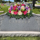 Cemetery Headstone Flower Saddle -outdoor Grave Decorations    mixed Of Artificial