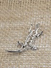 Glen   Irene Navajo Sterling Silver Lizard Hat Pin Brooch