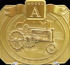 John Deere Model A Tractor Farming Agriculture Gold Plate Vintage Belt Buckle
