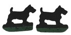 Vintage  scottie Dogs Bookends In Cast Iron felt Bottom  adorable
