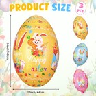 3 Pack Large 24 Inch Inflatable Easter Eggs - Giant Pink  Yellow  Blue 