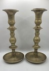 Classic Antique Brass Candlesticks 8   Early 20th Century 1900s 1890s Victorian