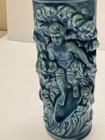 Vintage Blue Orchids Of Hawaii Tiki Mug Cup Vase Men Surfing Fish Boat Japan