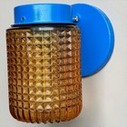 Vintage Mid Century Architectural Amber Wall Sconce Scandinavian Light Fixture