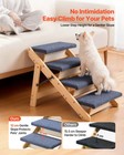 Vevor 4-step Wood Pet Stairs For Large Dogs Up To 150 Lbs Dog Steps For Bed Sofa