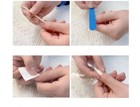 24 Pcs Press-on Nail Art With Cute Stars And Hearts Including Fixing Glue
