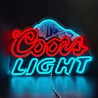 Led Neon Beer Sign Man Cave Home Bar Wall Decor Light Up Mountain Pattern