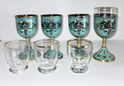 Vintage Brass Kiddish Kiddush Cups Set Of 4 Enamel Design Made In Israel Lot 5