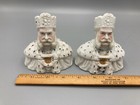 Rare Pair Of Antique 1800   s King Powder Box Trinket Jar Victorian