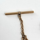 Vtg Simmons Gold Filled Albert Watch Chain T Bar Dog Clip Antique Victorian