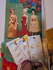 Vintage Big Sewing Lot Needle Books Notions Buttons Wood Spools Egg Sock