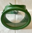 60s Scuba Swim Dive Mask Green Rubber Oval Plastic Lens W Strap Kestral Jets Vtg