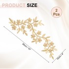 2pcs Long Patch Flower Vine With Leaf  10  X 4  Iron On Patch Applique  Khaki