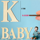17 Inch Unfinished Wood Letter For Wall Decor  Paintable Thick Wooden Alphabet F