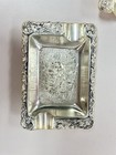 Vintage Repouss   Silver Plate Ashtray Hans Jensen Denmark Harvest Pub Lot Of 4