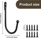 8 Pcs Curtain Holdbacks  Curtain Tiebacks  Curtains Wall Hooks  Black Curtains T