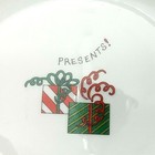  Xmas Happy Holidays Fitz   Floyd Gourmet 3 Plates Trees Ornaments Presents