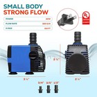320 Gph Compact Submersible Water Pump  Aquarium Fountain Hydroponics Fish Tanks