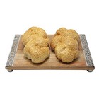 Yair Emanuel Wooden Challah Bread Cutting Board For Shabbat And Yom Tov   Fil   