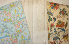 10 Piece Vintage Wallpaper Assortment  measuring 18x13in To 20x14in 