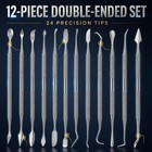12 Piece Stainless Steel Wax Carver Tool Set Double Ended