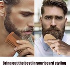 Men s Beard Brush Kit With Pearwood Comb And Boar Bristle Beard Brush   free