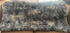 Anthropologie Luxe Faux Fur Throw Blanket Blue Super Soft  Velvet Back 70  X 50 