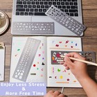 4 Pieces Stencils Metal Journal Template 7 1 X 2 3 Inch Bookmark Ruler School Su