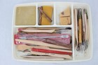 Vtg Pottery Clay Sculpting Tools Set Wood Metal Carving Wire Sponge Brush Kit