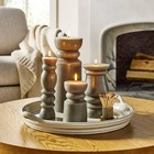 17 5  Oversized Ceramic Tray With Handles Cream - Hearth   Hand With