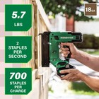 Metabo Hpt N1804dbm 18v Cordless Narrow Crown Stapler Kit W 2ah Battery Charger