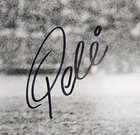 Pele Signed Auto 16x20 Brazil Bicycle Kick Black   White Photo Psa Coa