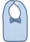 Unisex Baby Bib Bow-tie Burp Cloth  Light Blue indigo Stripes