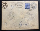 1903 Smyrna British Levant Postal Stationery Cover To Lyon France