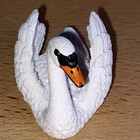 Schleich Swan Animal Figure 13921 Made In Romania Swimming Open Back