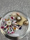 Large Vintage Button Lot Mixed Metal Brass Military Craft Sewing Bulk Jar 100 