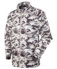 New Sunice Joe Zephal Elite Waterproof Men Large Camo Full Zip Rain Jacket Hood