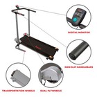 Manual Treadmill Compact Foldable Exercise Machine Running Cardio Training Lcd