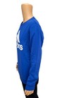 Adidas Men Essentials Big White Logo Fleece Sweatshirt Team Royal Blue M  55