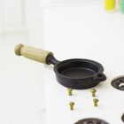 Dollhouse Miniature Cast Iron Skillet   6 Pieces