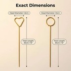 50pcs Metal Floral Card Holder Picks - Flower Sticks For Round